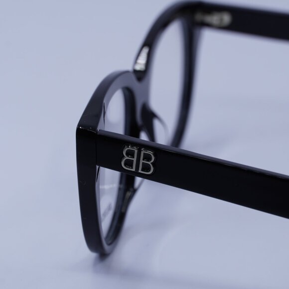 Balenciaga BB0131O 001 Eyeglasses Black 53mm Cat Eye Frame - Picture 5 of 9